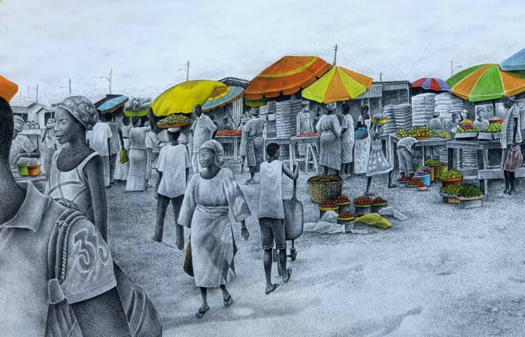 Interesting Pointillism Paintings by Kolawole Lasisi